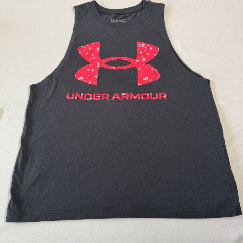 Under Armour Women’s Medium Black Sleeveless Athletic Tank Top Logo Running Gym